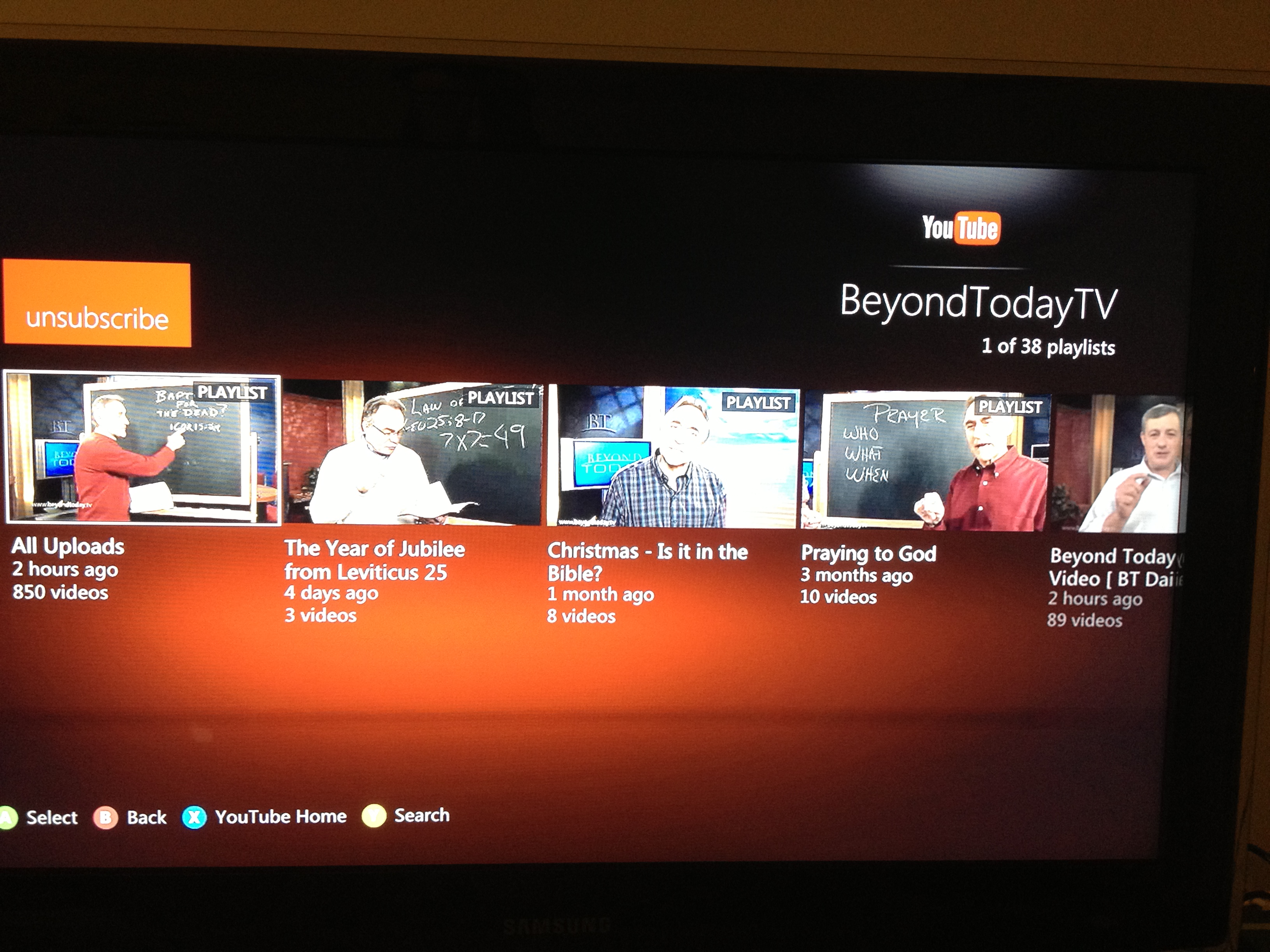 Can I watch Beyond Today videos on the Xbox?