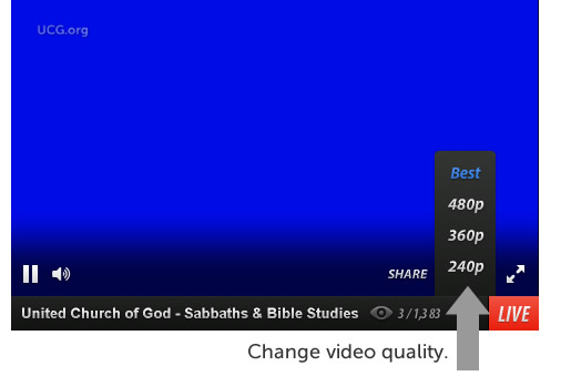 Change Ustream video quality.