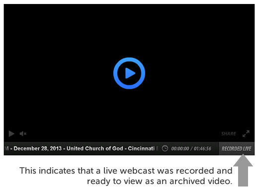 Recorded Live indicates an archived webcast.