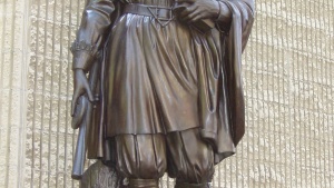 A statue of John Winthrop by Richard Saltonstall Greenough (1873).