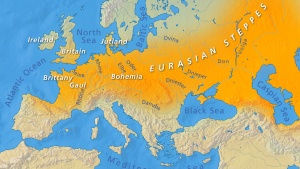 Mapa de las estepas euroasiáticas