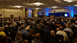 People attend the Feast of Tabernacles in Panama City Beach, Florida.