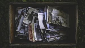 An old box of family photos.