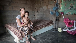 A young Venezuelan mother and her child.