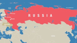 Mapa da Rússia.