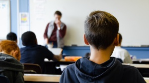 A school room.