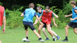 teenagers playing field sports