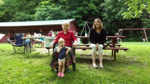 Brethren gathered in the peaceful setting of Troyer’s Hollow to fellowship.