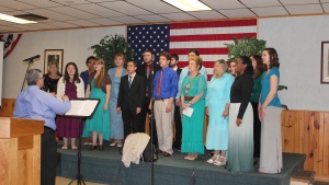 ABC chorale of the class of 2016, sings at a local congregation. As an ABC student you have many opportunities to learn to serve.