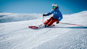 a person skiing outdoors