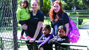 Volunteers and orphans at the Youth Corps project in Guatemala. 