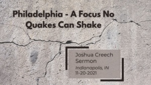 Joshua Creech - Philadelphia, A Focus No Quakes Can Shake - Nov. 20, 2021