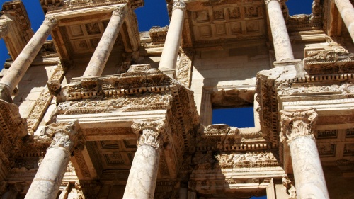 Architecture of the Library of Celso, Ephesus, Turkey