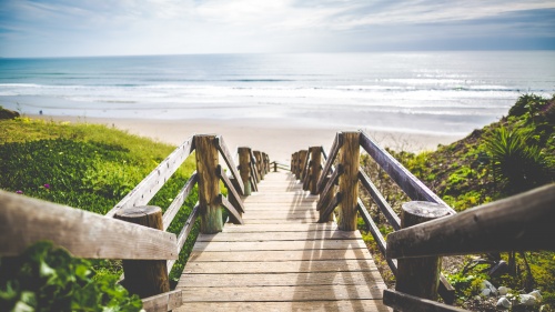 Compass Corner Fall 2020, a boardwalk leading to the beach