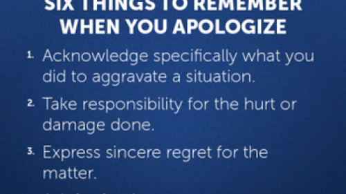 Six things to remember when you apologize.