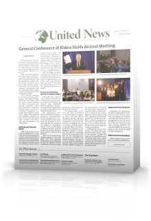 Tilted cover of July - August United News 2024