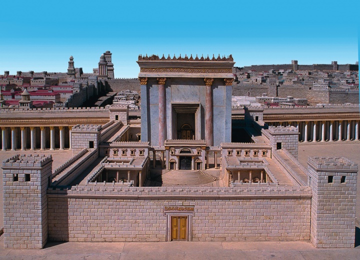 A model of the temple.