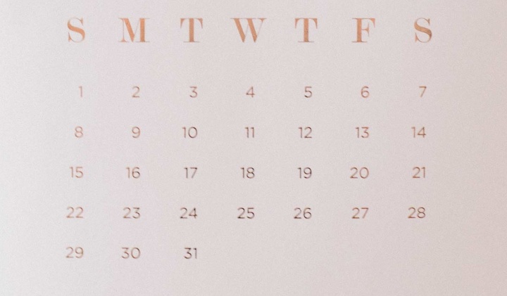 A calendar.