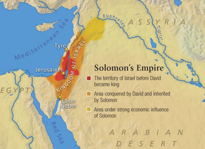 Map showing Solomon's Empire