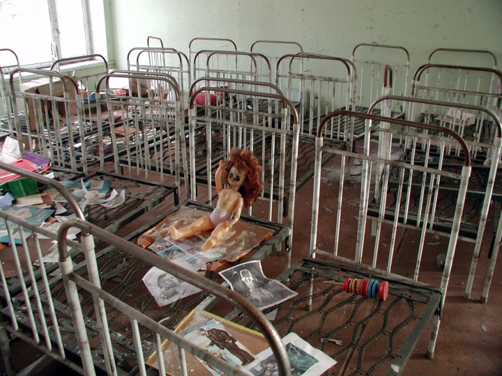 Abandoned children's daycare center in Pripyat, Ukraine.