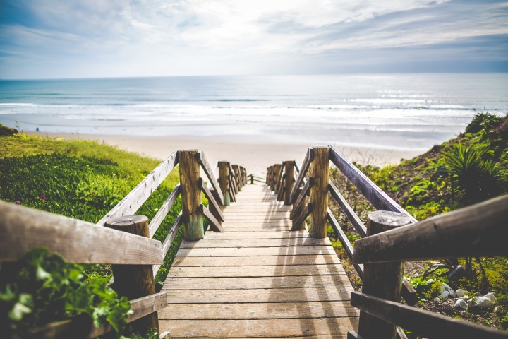 Compass Corner Fall 2020, a boardwalk leading to the beach