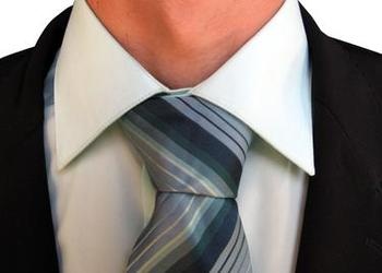 man's tie and collar