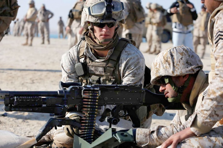 U.S. and Saudi troops in joint training.