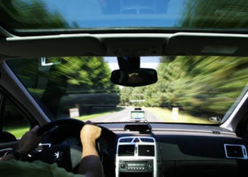 view through car windshield