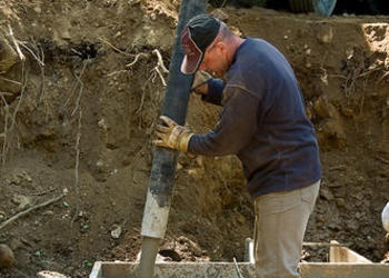 Pouring a foundation