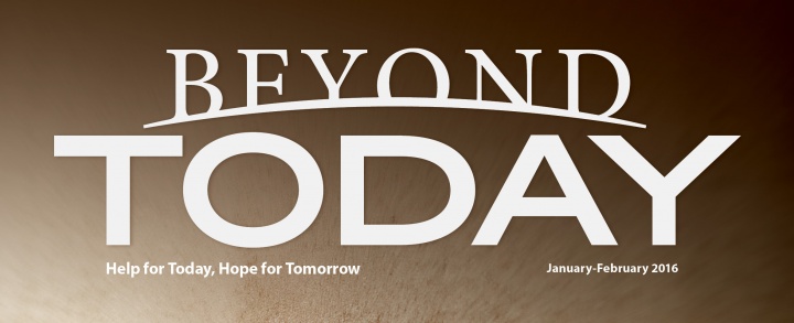 The masthead for the Beyond Today magazine.