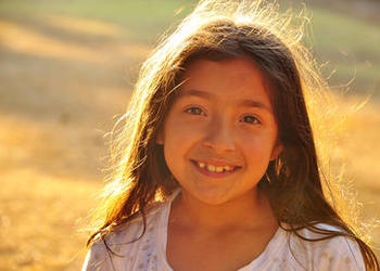 young girl smiling