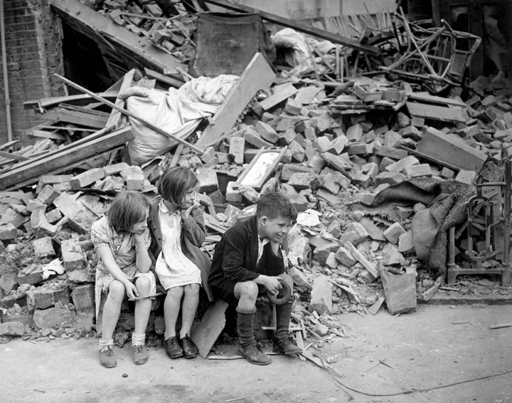 Children affected by World War II in Great Britain.