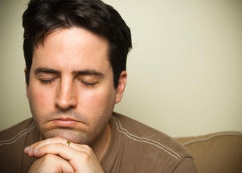 A man praying.