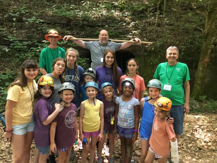 Caving at Nacome camp.