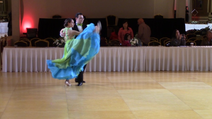Alexander Schweitzer dances with his dance partner. 