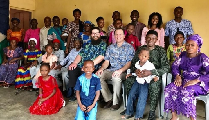 Pastors Ben Light and Paul Moody on a previous visit with the congregation in Owerri, Nigeria.   The message about preaching the gospel in Nigeria is found under point five of this article.    