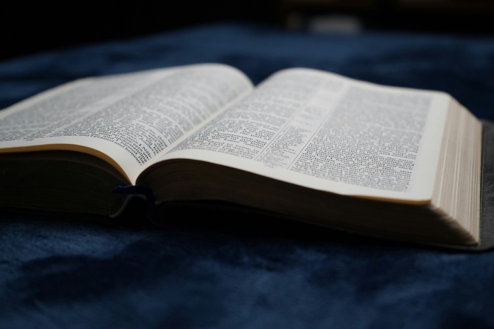 Photo of an open Bible