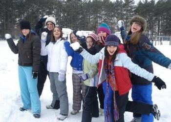 Snow Greets Winter Camp Campers